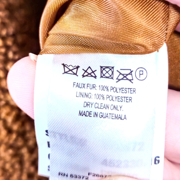 French Connection Women’s Coat Scandi Luxe Teddy Texture Faux XL Longline Brown - Picture 13 of 13